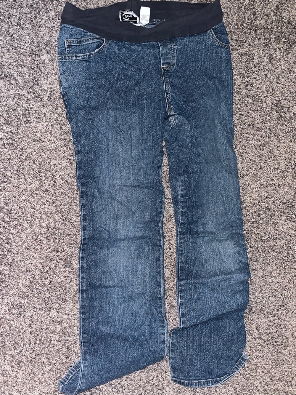 Maternity Dark Blue Stretch Waist Jeans